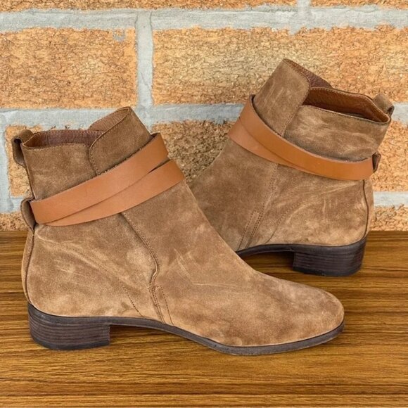 See by Chloe Janis Suede Belted Ankle Boots size 40/9.5 - Picture 4 of 14